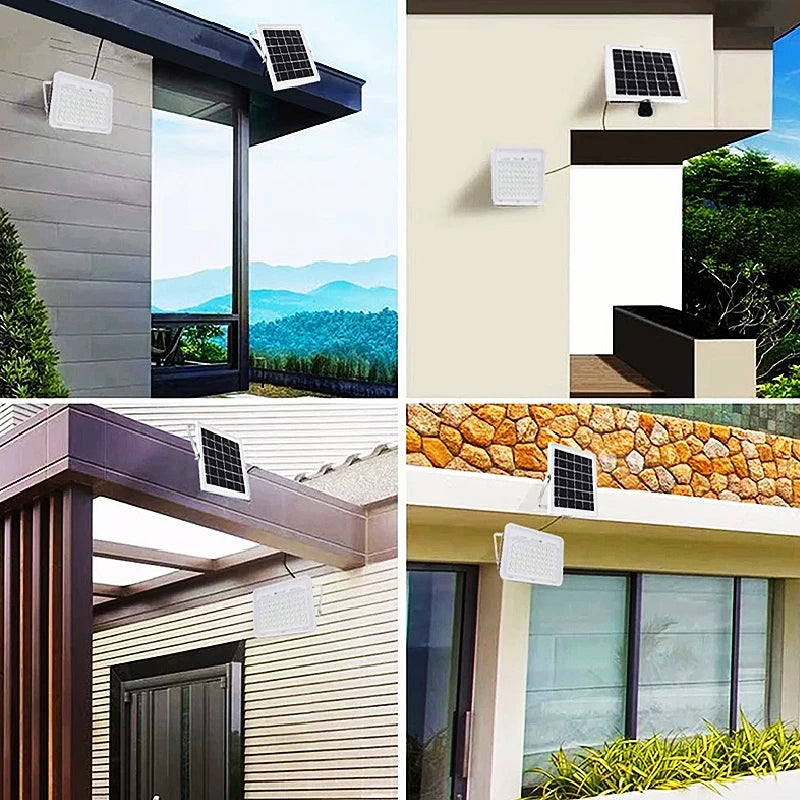 800W Outdoor Solar Spotlights 20000mah Aluminum Waterproof Super Bright Solar Street Flood Wall Light Exterior Solar Lights