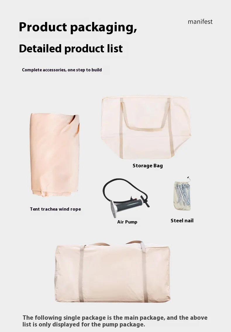 Automatic Inflatable Camping Tent Quick Setup Sunshade Waterproof Windproof for Outdoor Travel