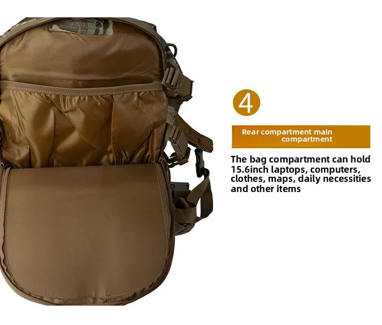 Yakota Tactical Backpack Hiking Outdoor Bag Camouflage Double Shoulder Dragon Egg Bag Student Commuter Computer Backpack