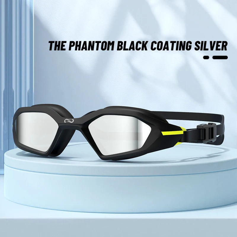 COPOZZ New Professional Swimming Goggles Electroplate Men Women Anti Fog UV Protection Adjustable Adult Fashion Swim Glasses