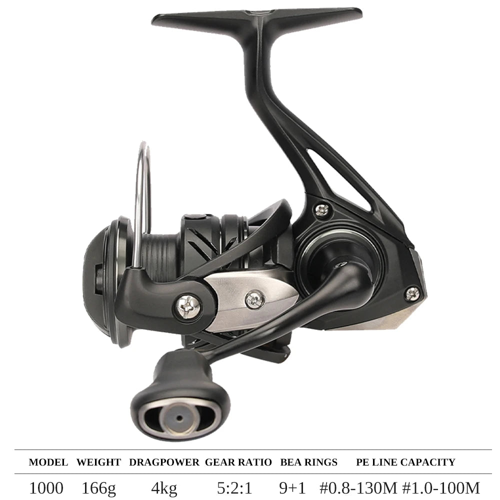 TSURINOYA  Spinning Fishing Reel FRANCIS FS PRO 800S 1000 C2000S 2500S 3000M 4000M 158g Shallow Spool Versatile Long Cast Bass