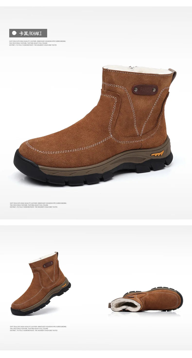 Winter Wool All-in-one Snow Boots Moto Boots Riding Shoes Motorbike Riding Ankle Type Shoes Protective Boots Botas Moto