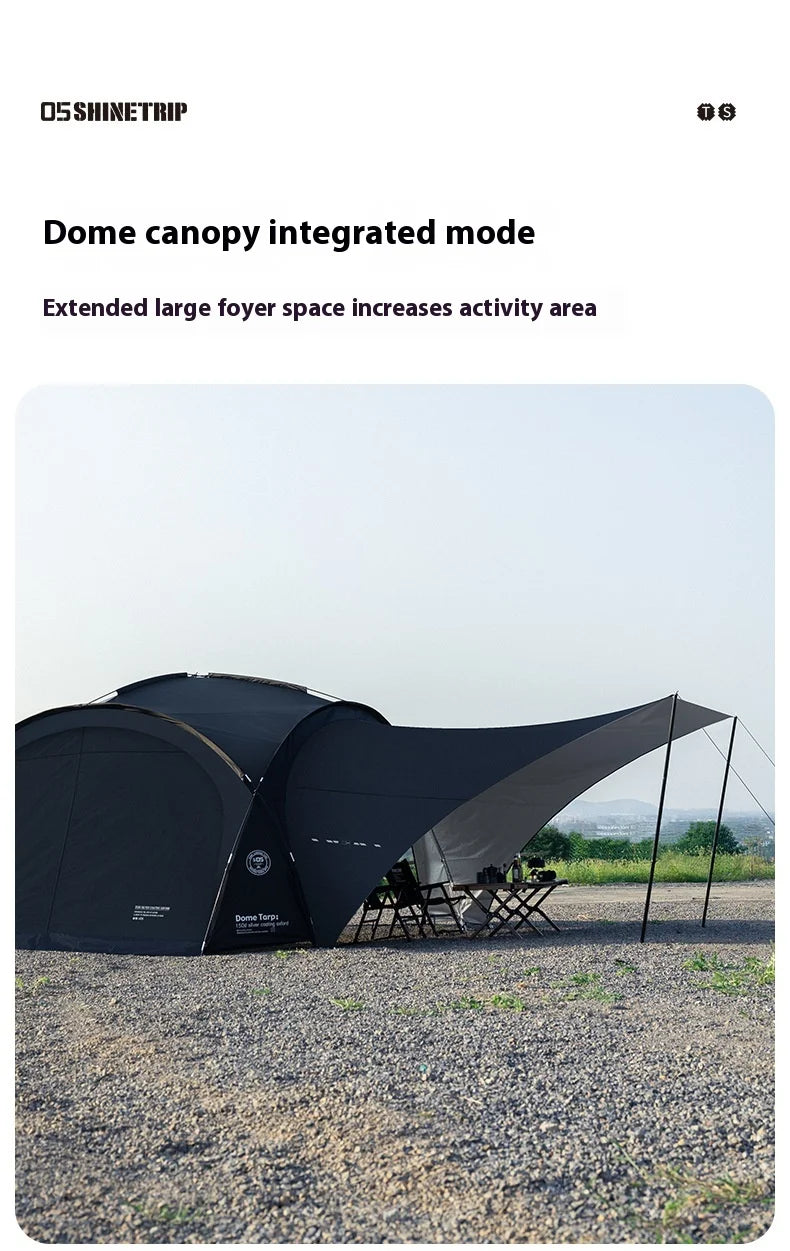 Mountain Fun Tent Outdoor Dome Canopy Oversized Awning Sun Protection Camping Equipment Camping Windproof Can Expand The Dome