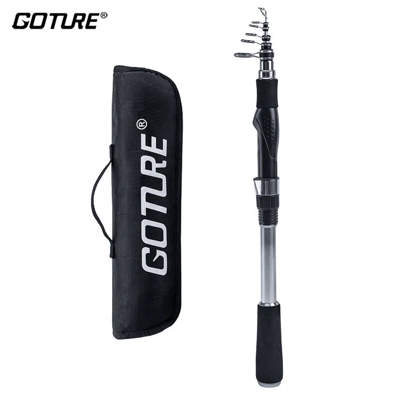 Goture 2.1M 2.4M 2.7M Portable Telescopic Spinning Fishing Rod Carbon Fiber Fishing Rod Tackle Sea Rod Fishing Tackle Pesca
