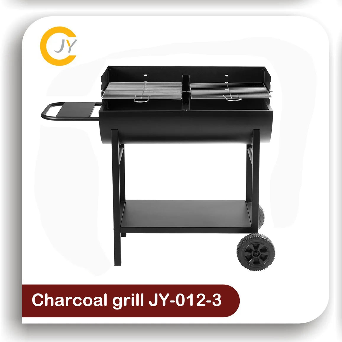 Factory Original Charcoal BBQ Grill With Side Tables Outdoor Smoker Ideal For Camping Tailgating Patio Garden