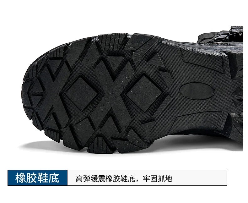 Motorcycle Boots Men's Mid-Calf Motocross Races Protective Boots Outdoor Breathable Non Slip Motos Sports Shoes Botas Moto Hombr