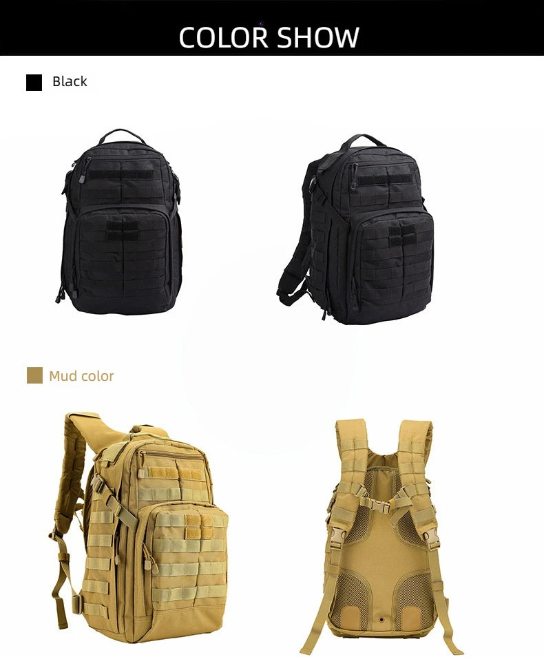 25L Tactical Assault Backpack Classic 12-hour Outdoor Camouflage Sports Backpack Wear-Resistant Oxford Cloth