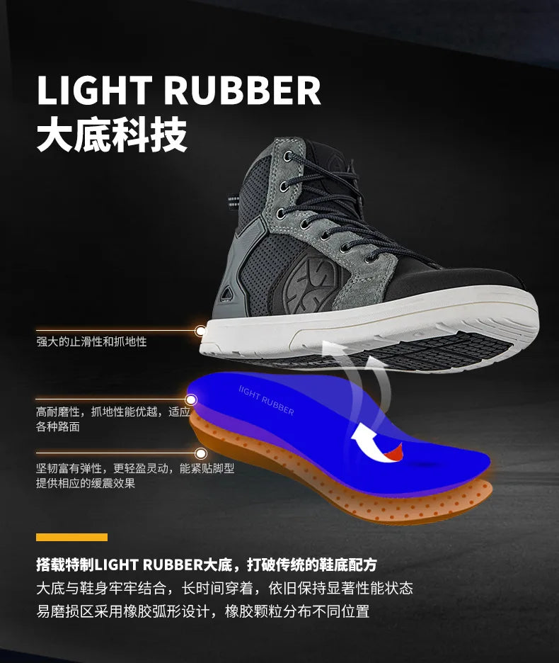 SCOYCO Motorcycle Boots Racing Shoes Men Windproof Motorcycle Travel Equipment Botas Moto Motocross Off-Road Racing Boots