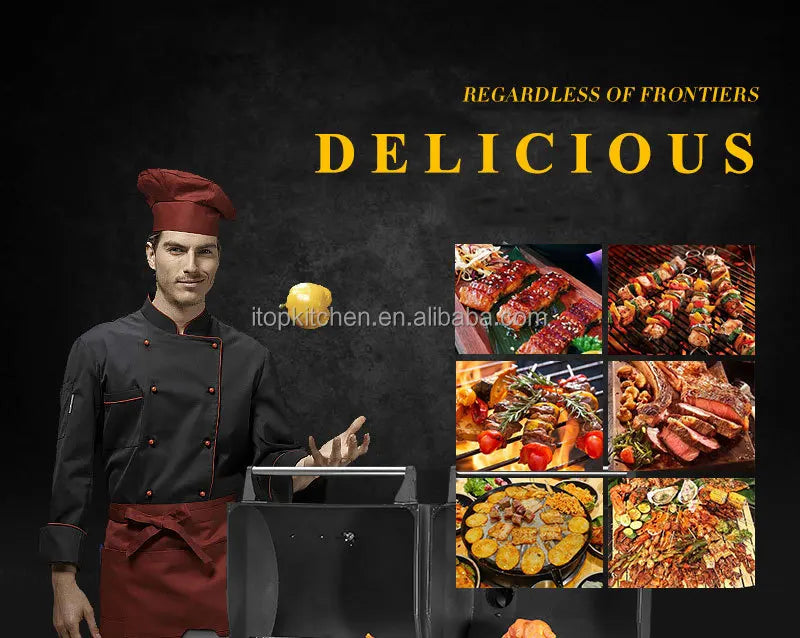 Outdoor Barbecue grill Charcoal Gas Comb BBQ Grill American family party  Machine courtyard gas and carbon dual-use bbq