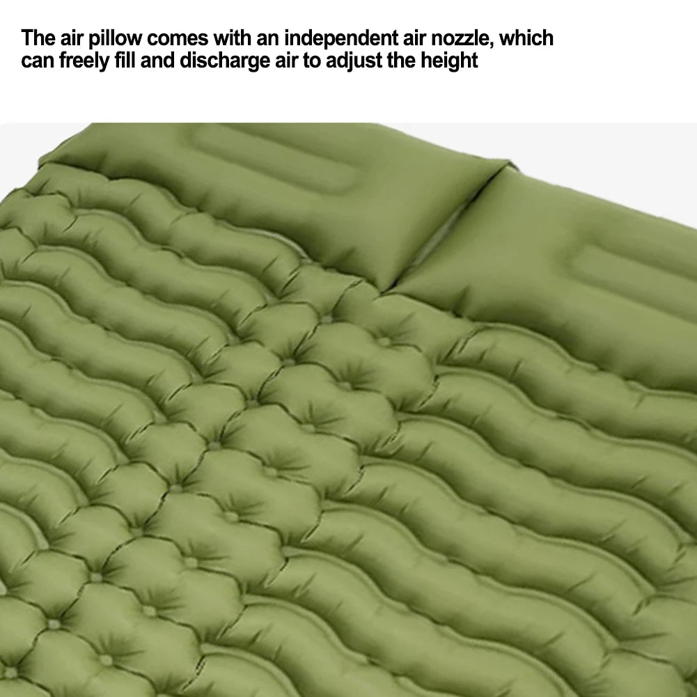 Camping Trip Inflatable Pad Waterproof Camping Pad Storage Bag Included Wear-resistant Material Body Mapping Technology