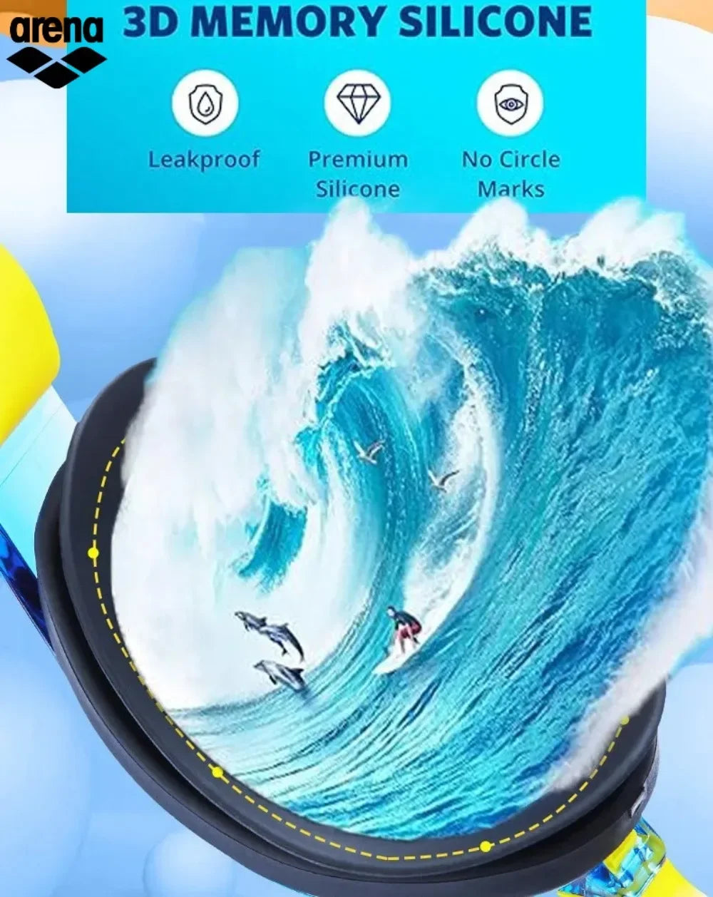 Arena HD Electroplated Swimming Goggles High Transparency Lenses Professional Racing Gear Unisex Swimming Goggles