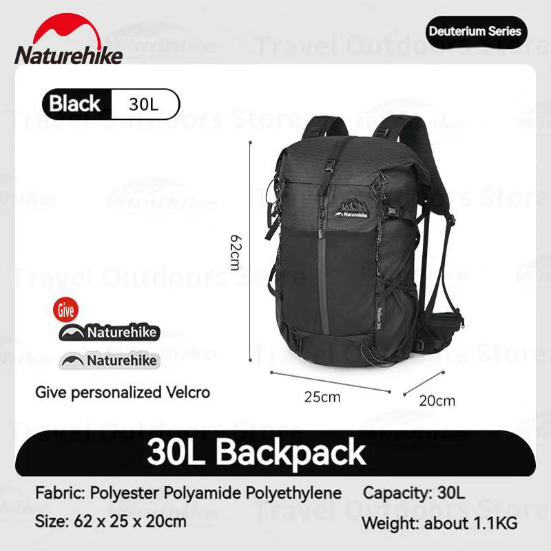 Naturehike Outdoor Backpack 30+5L Waterproof Super Light Hiking Camping Climbing Bag Ultralight Sports Shoulder Bag Breathable