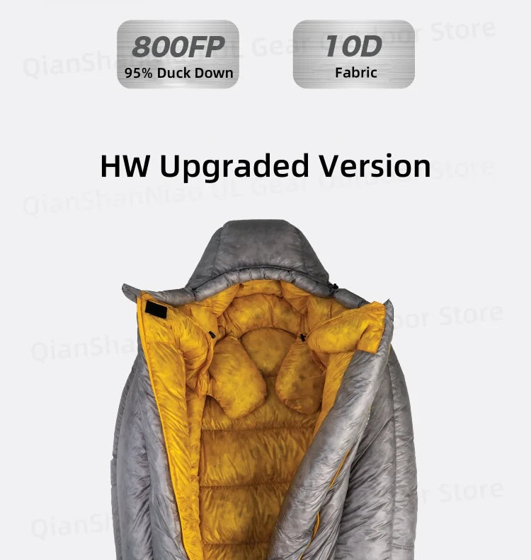 Ice Flame NXT 800FP Sleeping Bag Outdoor Camping Mummy Down Sleeping Bag Ultralight Trekking Mountaineering 10D Sleeping Bag