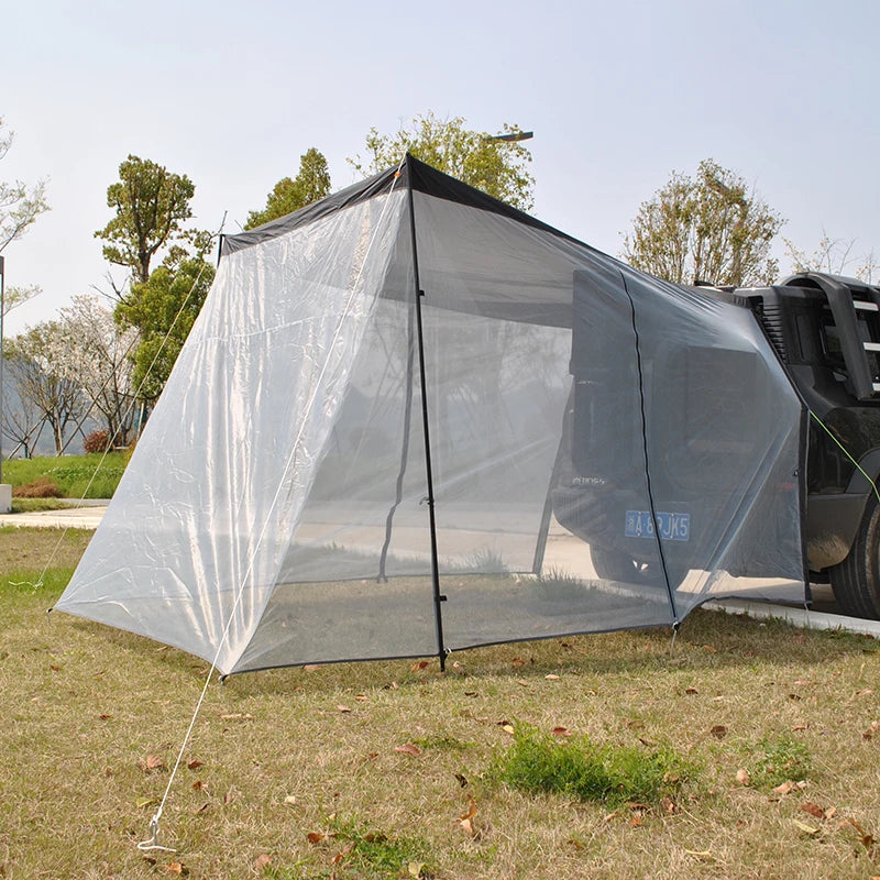 SUV Rear Tent with Mosquito Net – 4-Person Sun Shelter & Quick-Setup Car Canopy for Family Camping, Outdoor Adventures