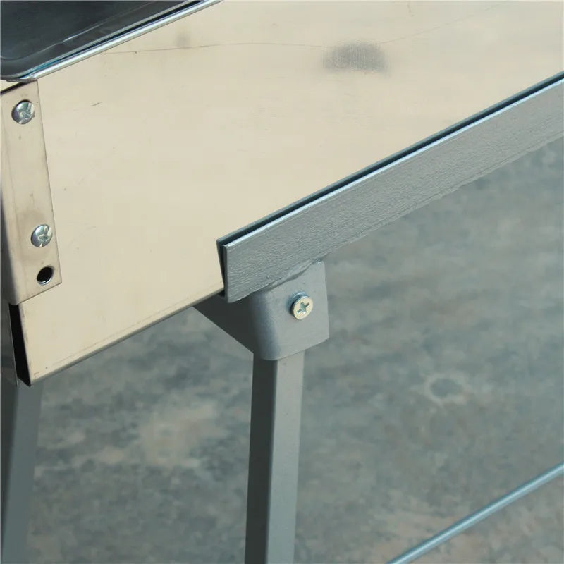 Stainless steel barbecue stove, home charcoal, outdoor large portable, enlarged grill for picnics