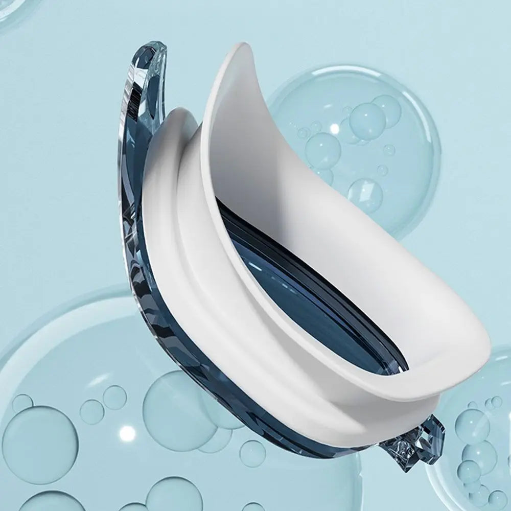 Portable Big Frame Swimming Goggles Silicone Swim Glasses with Earplugs Professional Men Women HD Anti-fog Swimming Eyewear