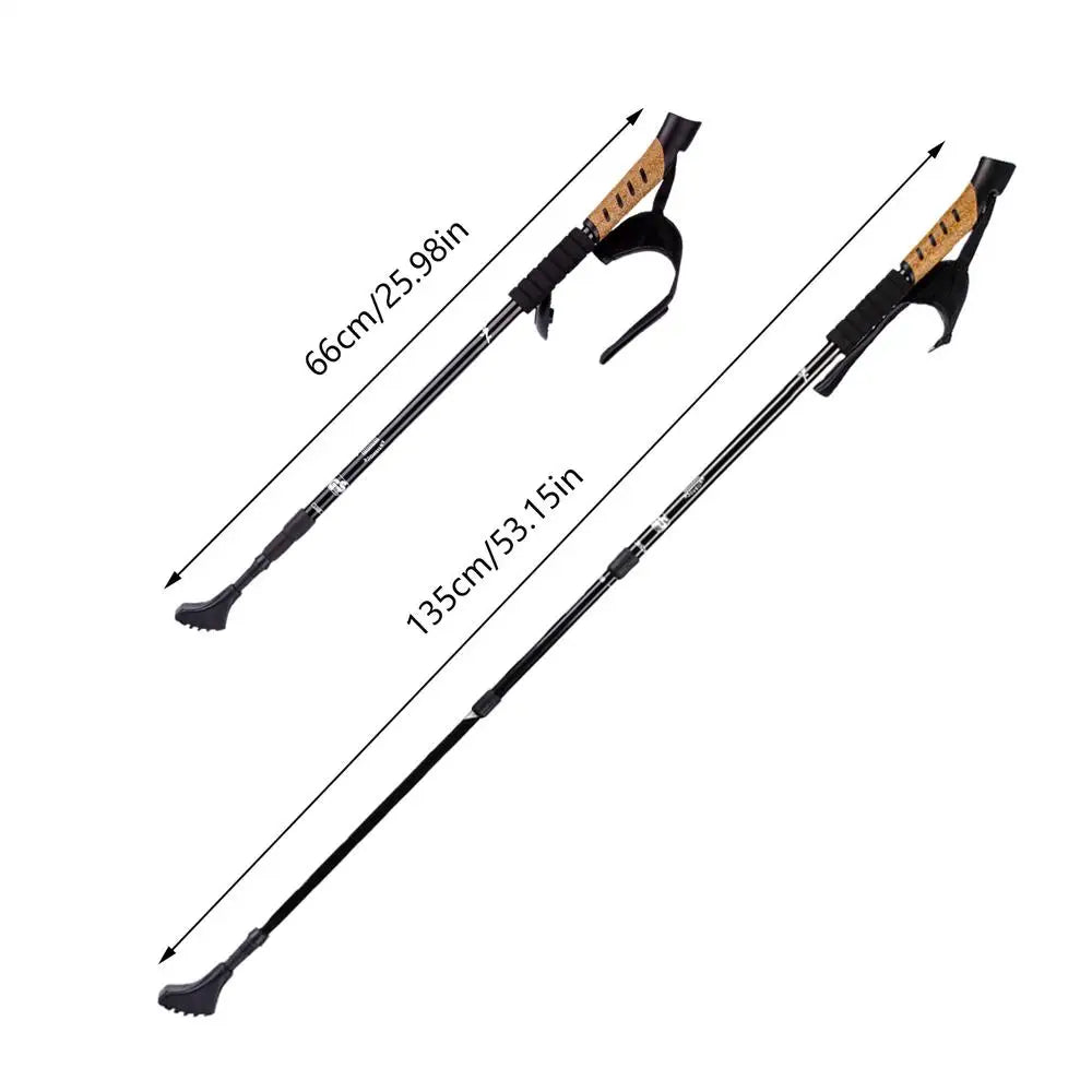 Hiking Sticks Walking Poles Ergonomic Comfort Handle Multifunction Tool Walking Sticks For Running Climbing Mountaineering Ski