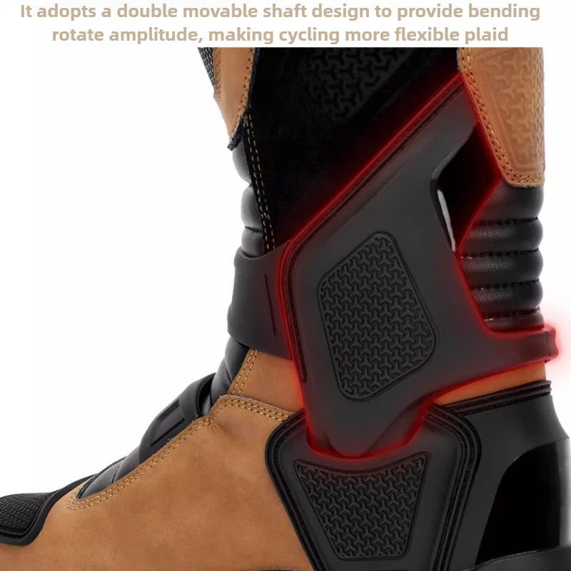 2025New Tiger G5 ADV Motorcycle Boots Black Khaki Off-road Rally Boots Microfiber Waterproof Bota Masculina Adventure Bike Botas