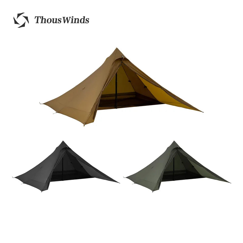 Thous Winds Capricorns 2 Person Tent, Ultralight Hiking Backpack Tent, Camping Pyramid Tent, Outdoor 15D Ripstop Nylon Camp Tent