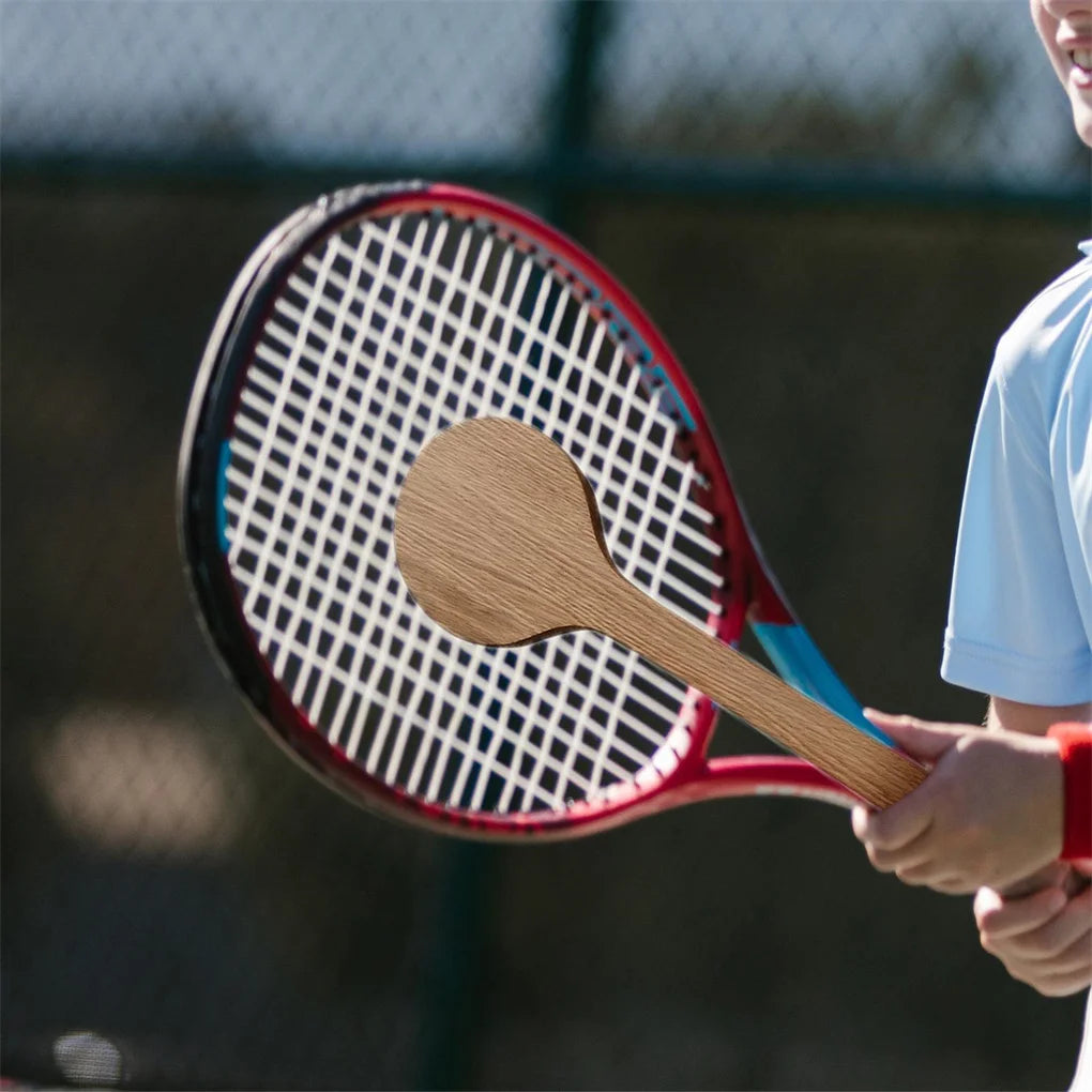55cm Tennis Sweet Spot Racket Wooden Tennis Spoon Swing Training Racket Accuracy Practice Racket Batting Hitting Equipment Gear