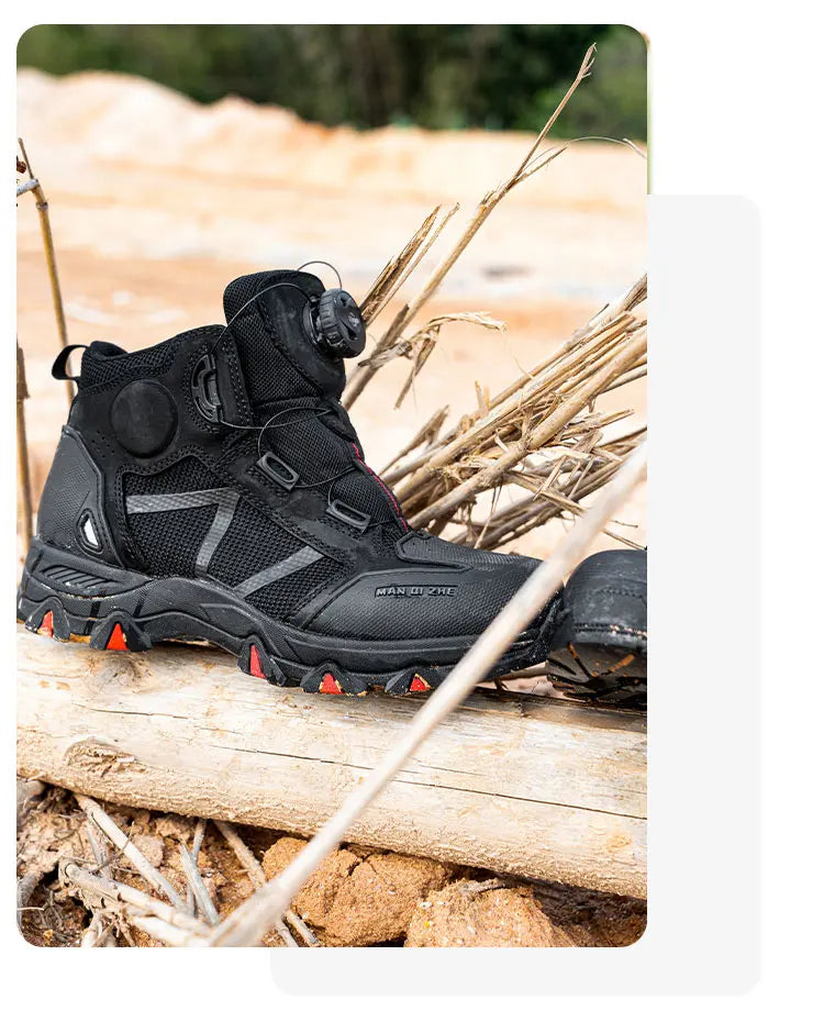 FEHER Motorcycle Boots BOA System CE Level 2 Foot Protection Hiking Shoes Waterproof All Season for Rider and Wilderness Climber