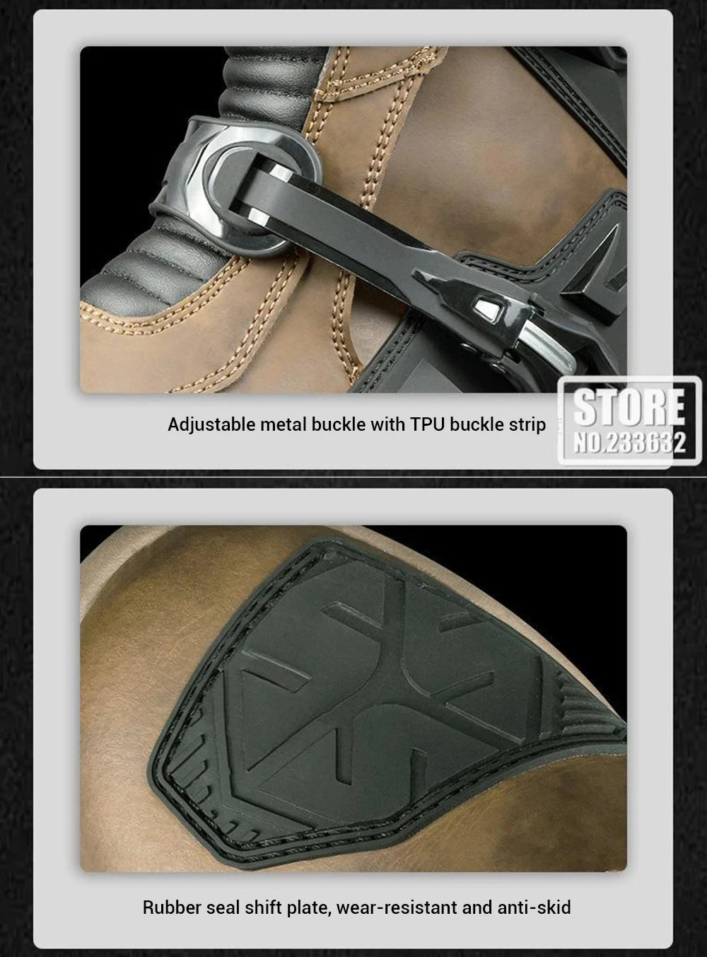 SCOYCO Motorcycle Riding Boots Motorcycle Tour Boots Waterporoof Rally Shoes Four Seasons Men Ankle TPU Protections EU 39-46