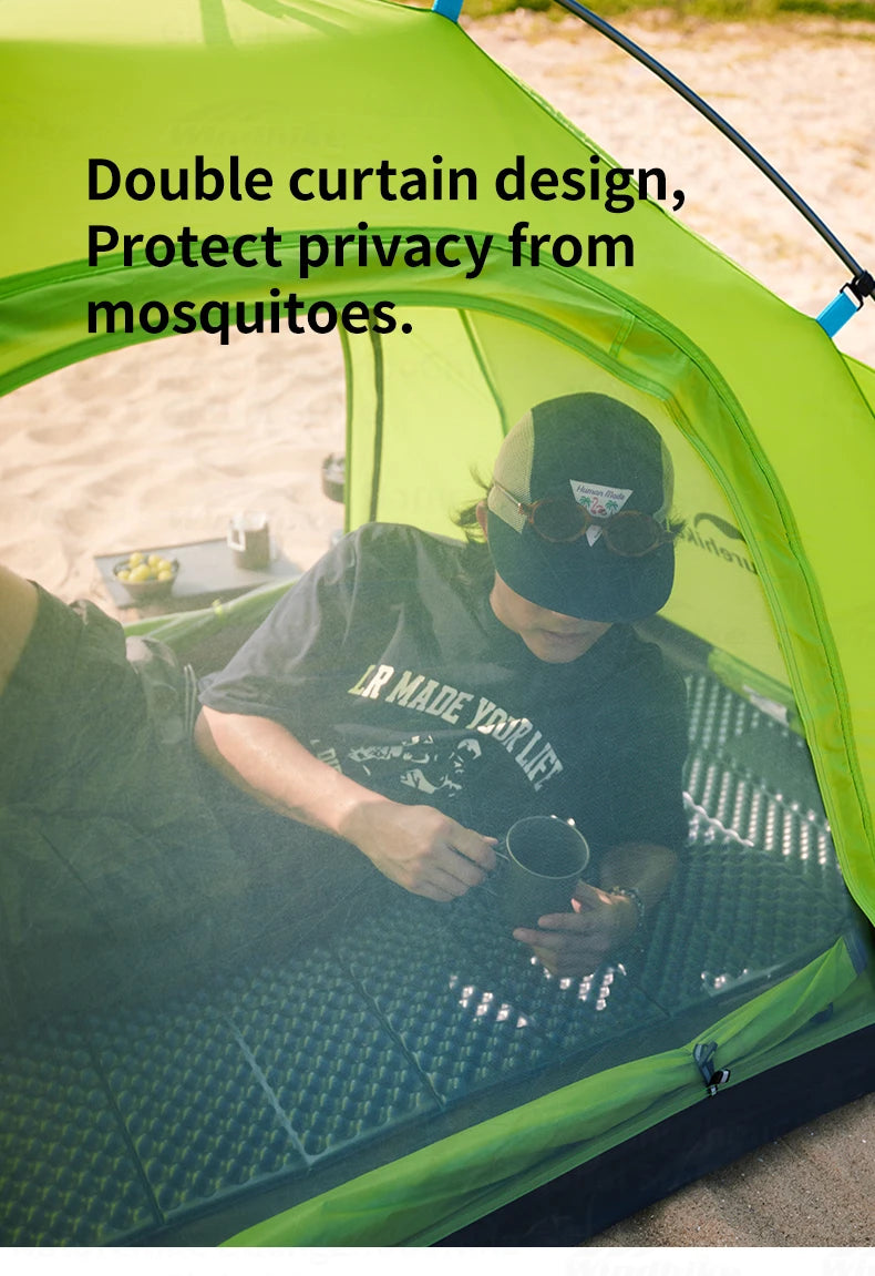 Naturehike Ultralight Camping Tent 2 Person Hiking Travel Backpacking Large Space 65D Waterproof Quick Set Cycling Shelter Tent