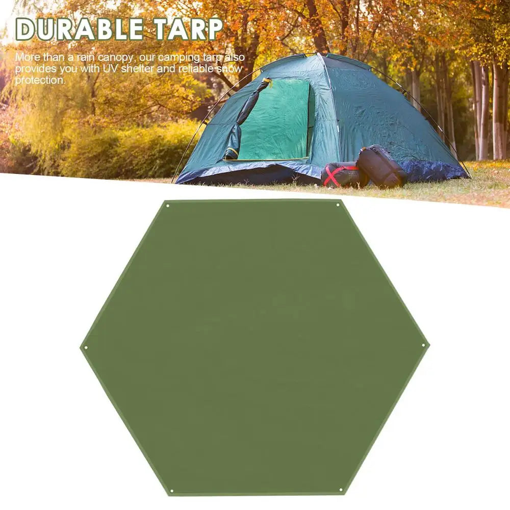 Hexagon Camping Mat Large Waterproof Ground Sheet Footprint Picnic Mat Hexagonal Tent Tarp Awning Shade Beach Travel Mat