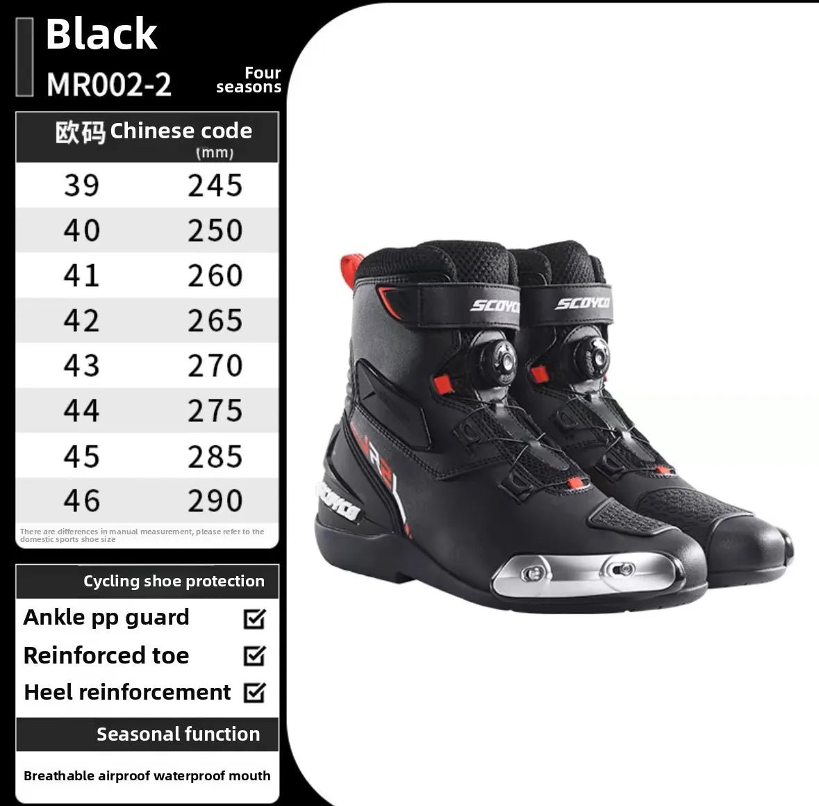 Motorcycle Boots Long Thigh Boots Men Shoes Shoe Moto Riding Shoe Man Racing Motocross Protective Gear Speed SCOYCO MR003