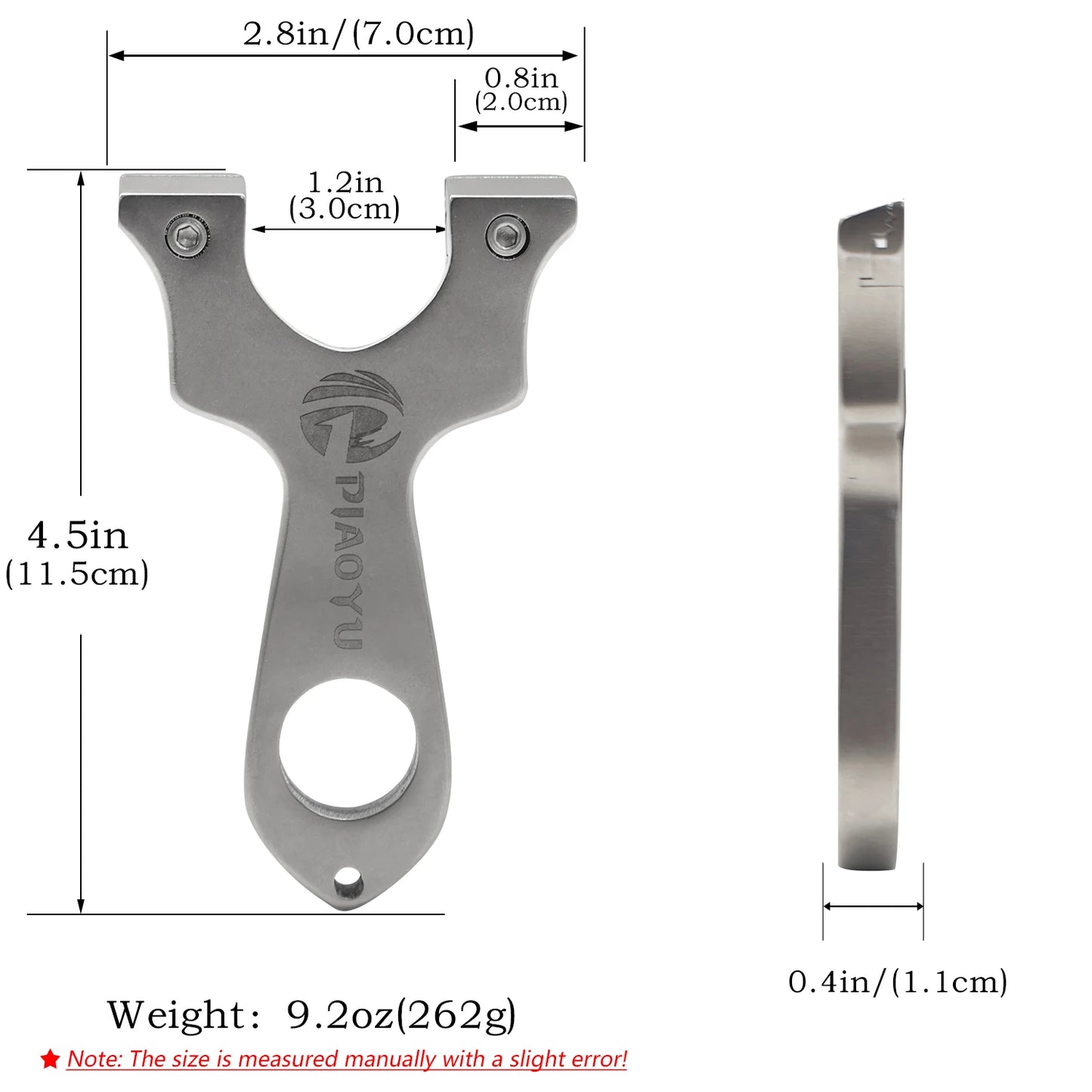 Traditional OTT Metal Cut Slingshot Stainless Steel Premium Portable Outdoor Shooting Hunting Slingshot with Rubber Bands