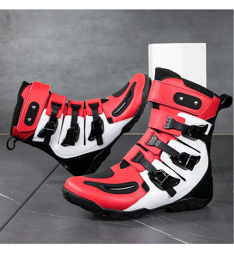 New Motorcycle Boots Men's Outdoor Sports Motocross Protective Boots Motos Slip Resistant Riding Shoes Motorcycle Accessories