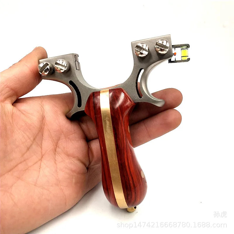 Slingshot Catapult for Hunting Competition Slingshots Metal Outdoor Sling Shot Powerful Hunting Slingshot with 5 Rubber Bands P