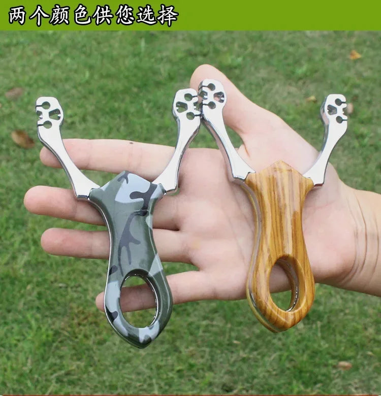 High quality Hunting Alloy Slingshot with Rubber Band High Precision Outdoor Hunting Shooting Catapult