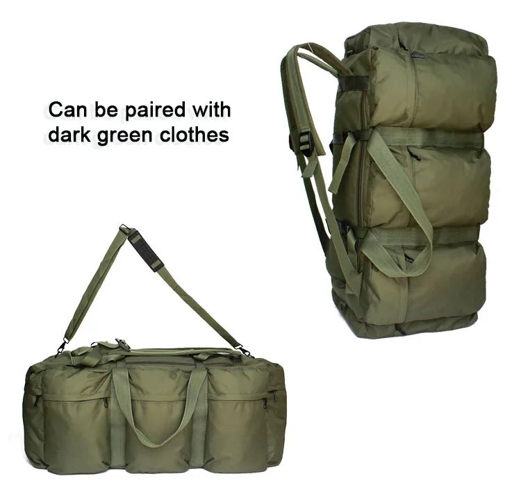 100L Camping Super Large Capacity Backpack Men Camping Storage Bag Men Tent Canopy Military Tactical Shoulder Bag Travel Handbag