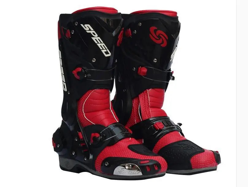 Racing riding shoes Motorcycle boots Motorcycle shoes Medium long shoes boots men