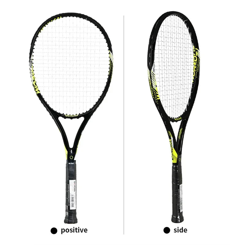 Custom Logo Tennis Racket 10.5oz Balance Point Reinforced Throat for Academy Drills