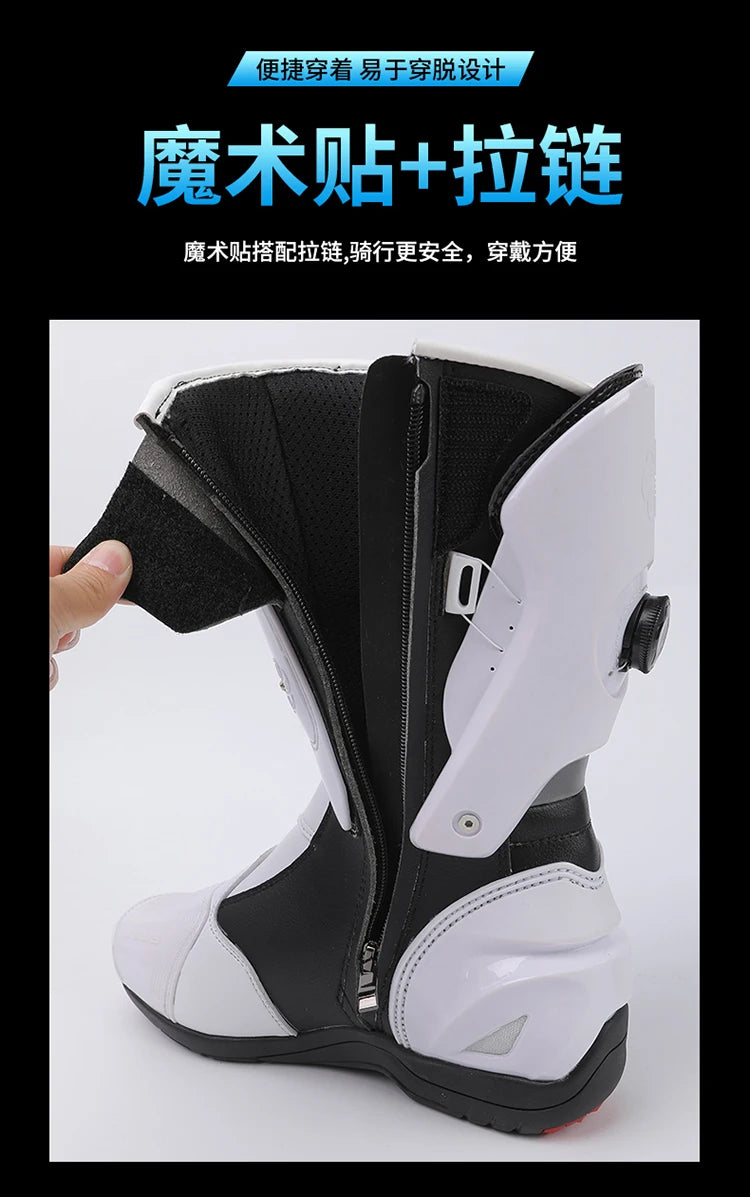 36-47 Anti Fall Motocross Boots Wear-resistant Motorcycle Boots Men's Women Racing Boots Safe Riding Equipment Rally Shoes