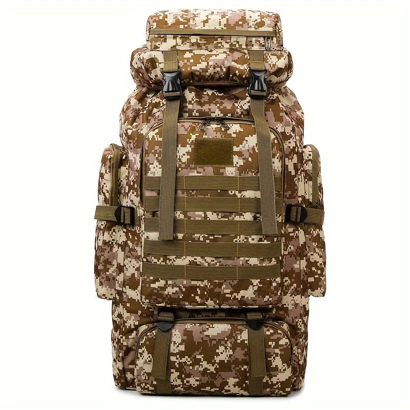 80L  Military Camouflage Tactical Backpack Large Capacity Hiking Camping Travel Outdoor Molle System Assault Pack for Men