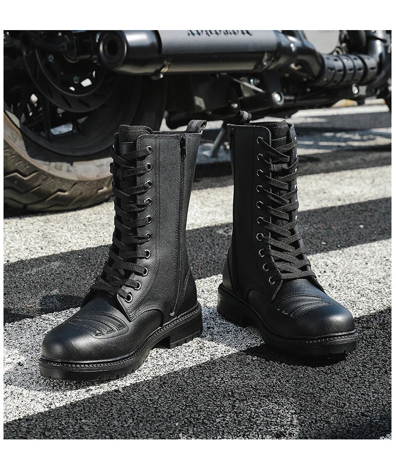 Motorcycle Riding Boots High Top Motorcycle Boots Breathable Anti Fall Knight Equipment Road Racing Boots Motocross Shoes 35-46