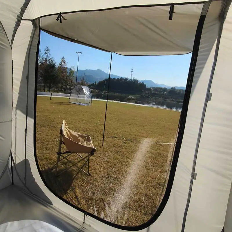 Pop-up SUV Camping Tent: 4 Person Instant Easy Setup Family Tent Connected to Vehicles to Achieve the Freedom of Heat&Cooling