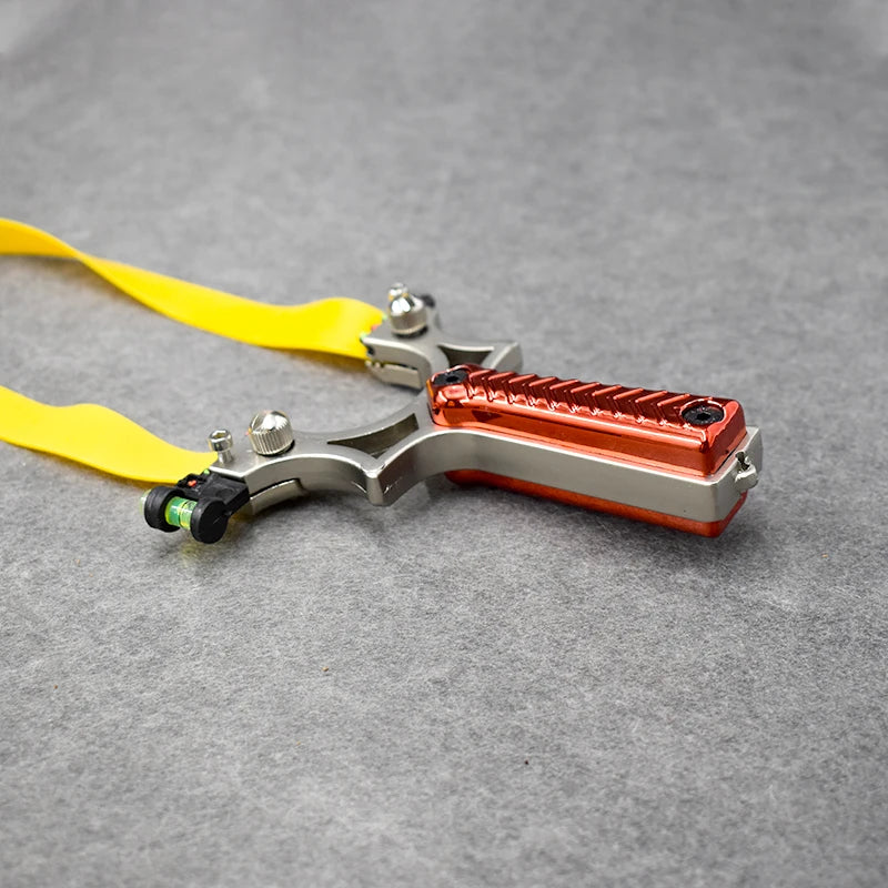 Professional Hunting Slingshot Outdoor Metal High Precision Shooting Catapult with Flat Rubber Band Sports Equipment Accessories