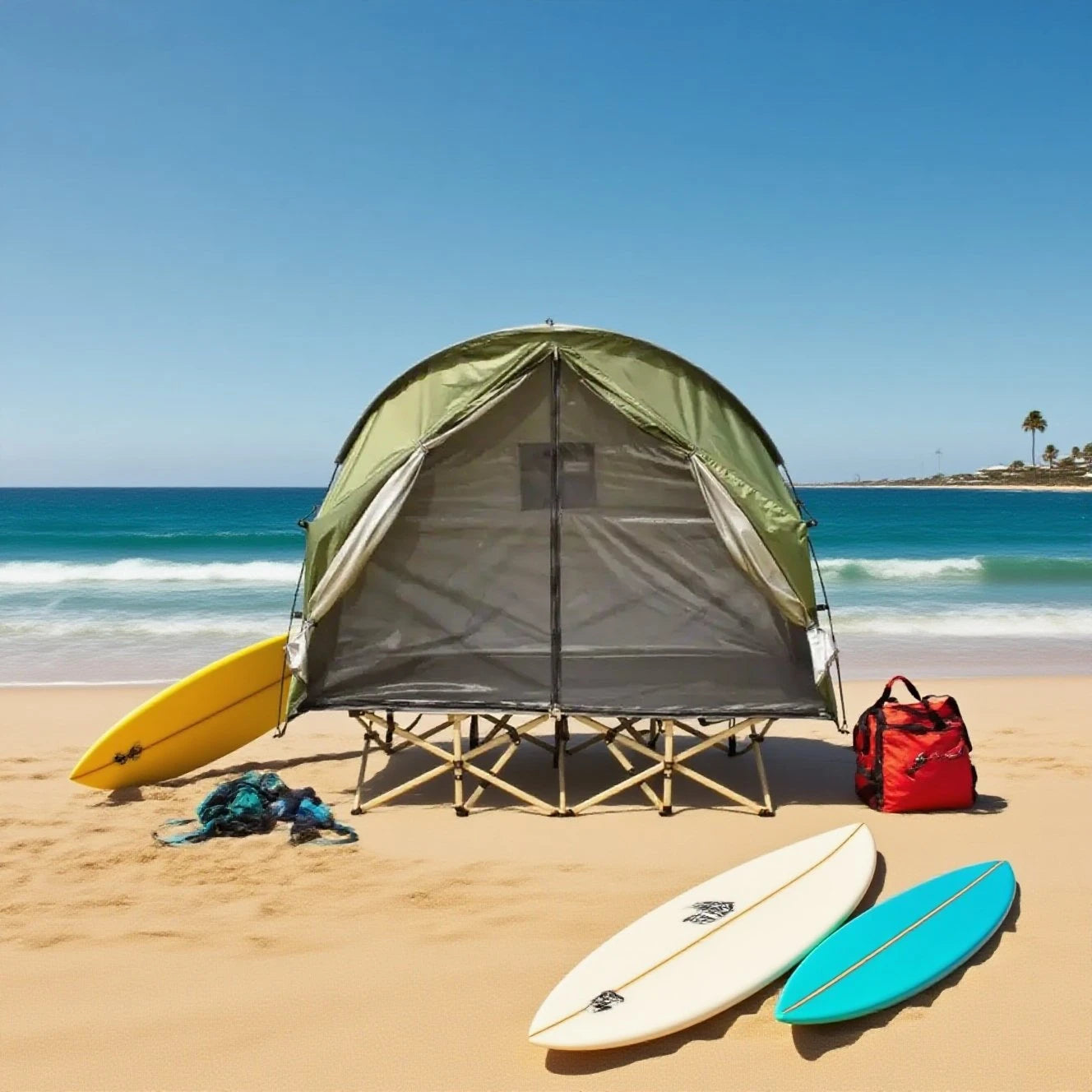 Breathable Mesh Tent for Backpacking - 1 Person All-Mesh Insect-Proof Camping Tent with Enhanced Airflow, Portable Sleep Shelter