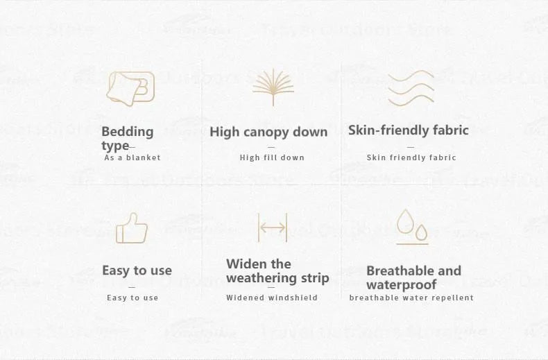 Naturehike Duck Down Sleeping Bag Ultralight Autumn Winter Spring Widened Sleeping Bag Hooded Windproof Waterproof -10℃ Outdoor