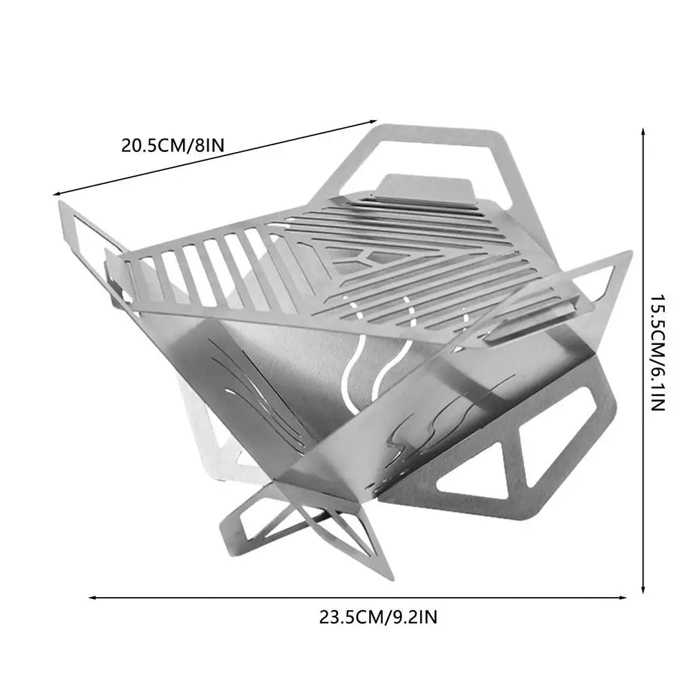Mini BBQ Grill Stainless Steel Mini BBQ Grill Barbecue Rack Portable Lotus Barbecue Grill For Cooking Barbecue Camping Picnics
