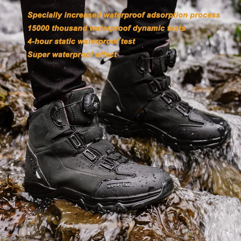 FEHER Motorcycle Boots BOA System CE Level 2 Foot Protection Hiking Shoes Waterproof All Season for Rider and Wilderness Climber