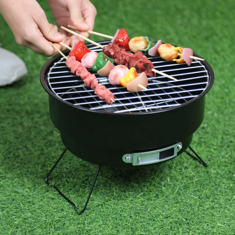 Portable Stainless Steel Barbecue Grill for Camping BBQ Lightweight Detachable Propane Stove Foldable Hiking Cooking