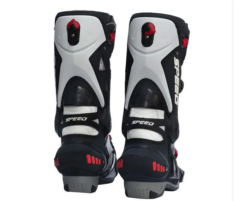 Racing riding shoes Motorcycle boots Motorcycle shoes Medium long shoes boots men