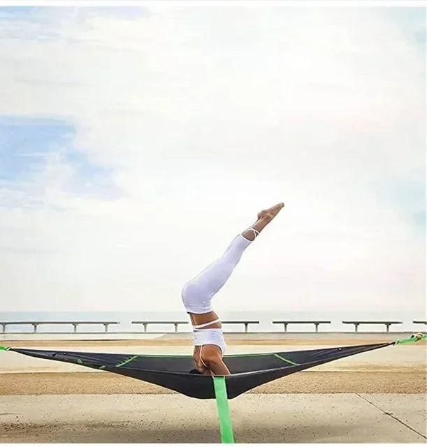 2025 Outdoor Camping Hanging Portable Bed Triangle Hammock Portable Multi Person Aerial Mat  travel Convenient Sleep Hammock bed