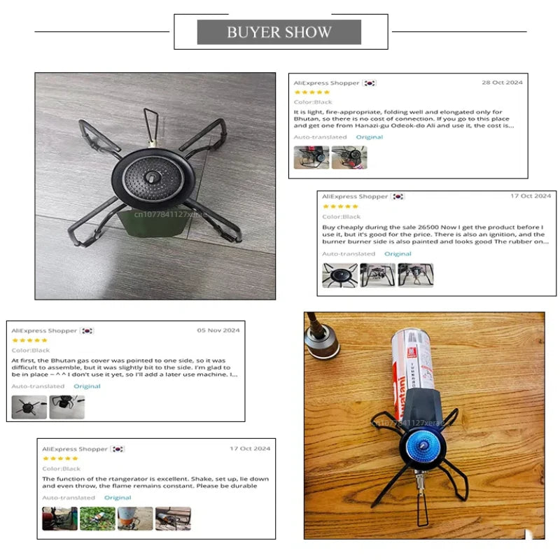 Outdoor SWS black spider ignition card stove, outdoor camping barbecue picnic ignition windproof folding high-power stove head