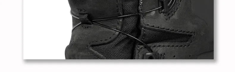 MQZ Motorcycle Boots Cowhide Road Riding Botas Hiking Shoes Anti Fall Waterproof All Season Ankle Toe Heel Protection For KTM